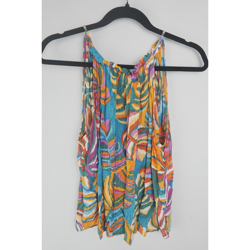 Art Deco Abstract‎ Mosaic Bohemian Floral Spaghetti Strap Tank Top
